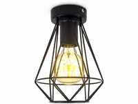 B.K.Licht - Deckenlampe E27 Fassung, max. 40 Watt, Vintage, Deckenleuchte, Lampe,