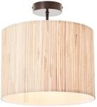 BRILLIANT Lampe, Wimea Deckenleuchte 30cm schwarz/holzfarbend, 1x A60, E27, 52W, F&uuml;r