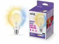 WiZ Tunable White LED Lampe, Globe, E27, 60 W, Vintage Design, dimmbar, warm- bis