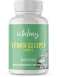 Vitabay Vitamin D3 Depot 50.000 I.E. &ndash; 60 vegane Tabletten &ndash; hochdosiert & vegan
