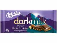 Milka Dark Milk Mandel – Zartschmelzende Alpenmilch Schokolade verfeinert mit...
