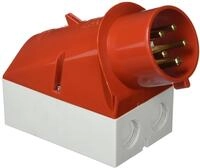 MENNEKES CEE Wandger&auml;testecker, 32 A, 5-polig, 400 V, 6h, IP44, Schraubkontakt,