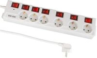 FeinTech 6-Fach Steckdosenleiste einzeln schaltbar mit USB &Uuml;berspannungsschutz wei&szlig;
