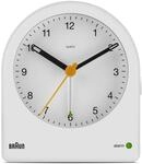 Braun Classic Analogwecker mit Schlummerfunktion und kontinuierlicher