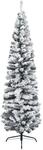 vidaXL Schlanker K&uuml;nstlicher Weihnachtsbaum Beschneit Christbaum Tannenbaum...