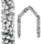 vidaXL Weihnachtsgirlande mit Schnee K&uuml;nstliche Girlande Weihnachstdeko