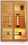 Dewello&reg; Infrarotkabine Infrarotsauna Hamlin 130x105cm f&uuml;r 1-2 Personen aus Hemlock