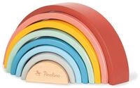 PINOLINO Holzregenbogen Ruby, 8-teiliges Motorikspielzeug aus Holz, bunt lackiert,