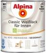 Alpina Classic Wei&szlig;lack f&uuml;r Innen Reinwei&szlig; 750ml seidenmatt