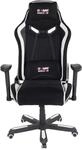 GAME ROCKER Gaming Stuhl G-30 Large Mikrofaser schwarz/wei&szlig;, bis 150 kg...