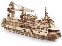 UGEARS 3D-Puzzles Forschungsschiff – Vatertagsgeschenk DIY-Modellschiff 3D –
