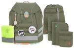 L&Auml;SSIG 7-teiliges Schulranzen Set Kinder/School Set Flexy Unique Olive