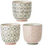 Bloomingville kleine Becher C&eacute;cile, rosa grau, Keramik, 3er Set