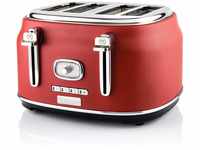 Westinghouse Retro Toaster 4 Scheiben, Abnehmbarer Brötchenaufsatz, 6