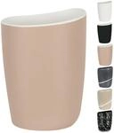 Spirella Zahnputzbecher Zahnb&uuml;rstenhalter Etna 9x7x12,5 cm Steinoptik - Bahama Beige