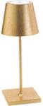 Zafferano, Poldina Pro Mini Lampe mit Goldfarbenes Blatt, Kabellose, Wiederaufladbare