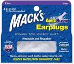 Macks Aqua Block Ohrst&ouml;psel Transparent farblos 2 Pairs