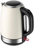 CONCEPT Hausger&auml;te RK3242 Edelstahl Wasserkocher in cremefarben, 1,7 L, 2200 W,