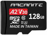 ARCANITE 128 GB microSDXC-Speicherkarte mit Adapter - A2, UHS-I U3, V30, 4K, C10,