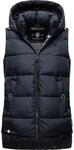 MARIKOO Damen warme Winter Steppweste mit Kapuze Zarinaa Navy Gr. M