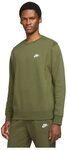 Nike BV2662 M NSW Club CRW BB Sweatshirt Mens Rough Green/White M