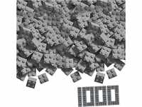 Simba 104114554 - Blox, 1000 graue Bausteine für Kinder ab 3 Jahren, 4er Steine, im