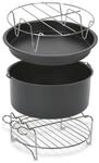 Tefal XA1130 Easy Fry XXL Zubeh&ouml;r-Set Tortenform Pizzapfanne Spie&szlig;regal