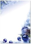 SIGEL DP034 Weihnachtsbriefpapier "Blue Harmony", A4, 100 Blatt, aus nachhaltigem