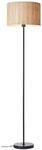 BRILLIANT Lampe, Wimea Standleuchte schwarz/natur, 1x A60, E27, 52W, Mit Fu&szlig;schalter
