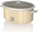 Swan Retro SF17031CN Slow Cooker 6,5L Abnehmbarer Kochbeh&auml;lter, PFOA- und