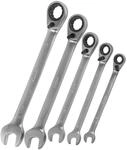 Maul - Ringratschenschl&uuml;ssel Ringschl&uuml;ssel Ratsche umschaltbar Set 5-tlg 8-19 mm