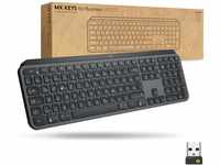 Logitech MX Keys for Business kabellose Tastatur mit Tastenbeleuchtung, leise Tasten