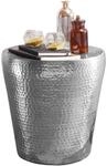 Wohnling Beistelltisch Rund 41x41x41 cm Aluminium Silber, Dekotisch |...