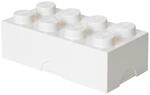 Lego Lunchbox Brotdose, 8 Noppen, Plastik, Wei&szlig;, 20 x 10 x cm, 1 Einheiten