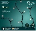 Lumineo Lichterkette warm wei&szlig; - 480 LEDs - 36 Meter - schwarzes Kabel -...