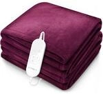 sinnlein&reg; Heizdecke aus Pl&uuml;sch 160 x 120 cm | elektrische W&auml;rmedecke mit