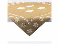 Sovie Home Tischdecke White Tree in Gold | Linclass® Airlaid | Weihnachten
