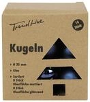 TrendLine Weihnachtskugeln Mini aus Glas &Oslash; 35 mm Nachtblau 16 St&uuml;ck Christbaum