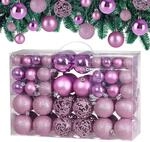 Deuba&reg; Weihnachtskugeln 100tlg &Oslash; 3-6cm Kunststoff matt gl&auml;nzend Christbaumkugeln
