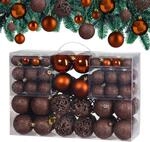 DEUBA&reg; Weihnachtskugeln 100tlg &Oslash; 3-6cm Kunststoff matt gl&auml;nzend Christbaumkugeln