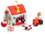 Lilliputiens, Mein Erster Bauernhof, Stoff-Rollenspielset, ab 18 Monaten | Tragbares