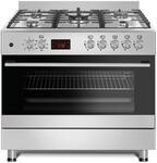 Gasline GAG90GOXEL Standherd Gasherd 90cm mit 5 Brennern Elektro Backofen Erdgas