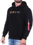 Alpha Industries Alpha Label Hoody Kapuzensweat f&uuml;r Herren Black