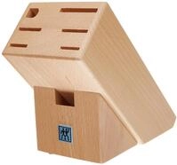 ZWILLING Messerblock aus Holz, Buche, 7 Steckpl&auml;tze f&uuml;r 5 Messer, Wetzstab und