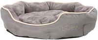 Dehner Lieblinge Hundebett Sammy, oval, grau, 90 x 80 x 14 cm | waschbares...