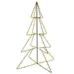 vidaXL Weihnachtsbaum 240 LEDs Innen Au&szlig;en Pyramide Christbaum Metallbaum