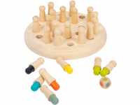 small foot Farben-Memo aus Holz, Gesellschaftsspiel für zwei bis vier Spieler, ab 4