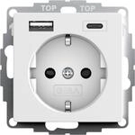 Gira 245927 SchukoSteckdose USB-Anschluss Shutter Ber&uuml;hrungsschutz 2-fach Typ