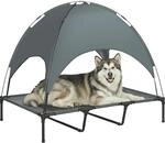 PawHut Erh&ouml;htes Hundebett mit Baldachin, Haustierbett, Hundeliege Outdoor mit...