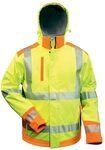 Warnschutz Winter Softshelljacke mit Kapuze Elysee *RICKMER* gelb/orange Gr. XL